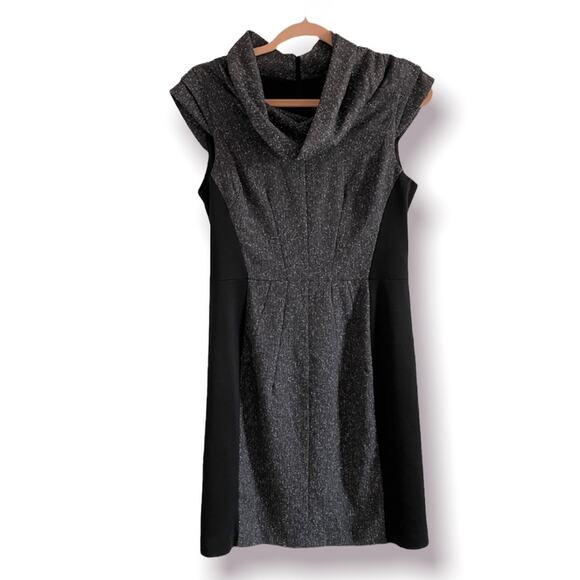 Saks Fifth Avenue Black Label Dresses & Skirts - Saks Fifth Avenue Black bodycon cap sleeve dress gray & black size 8